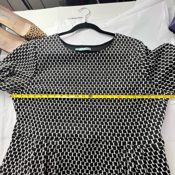 Maurices Midi Dress XXL Black & White Work Dress Flattering Pockets (1555) - Picture 9 of 12